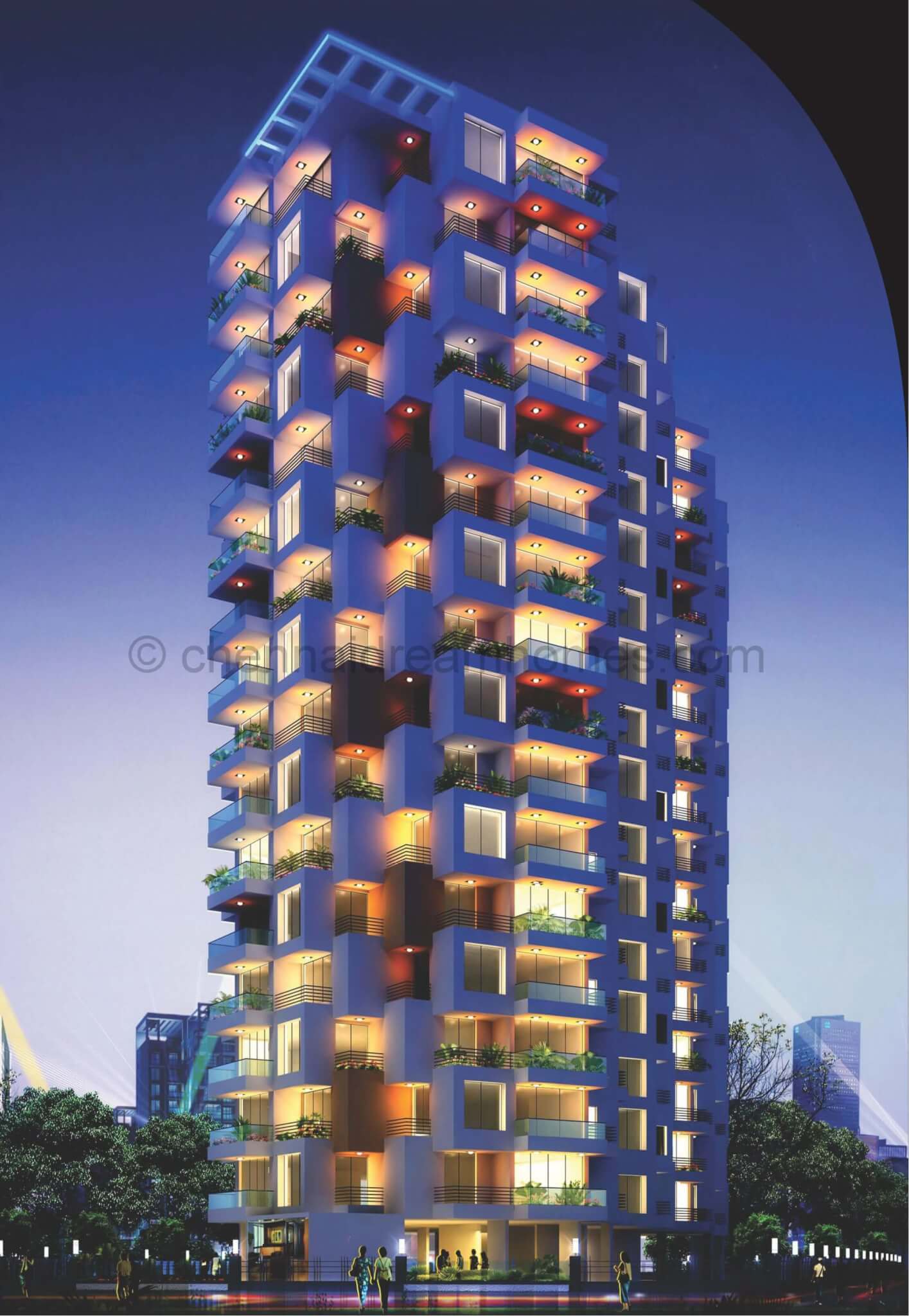 Residential Apartments in Chennai Uber Luxury 3,4 BHK Flats in ECR